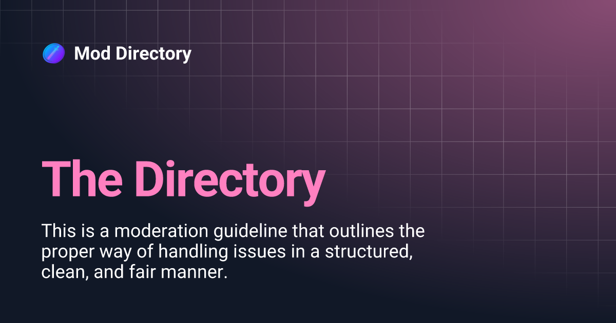 The Directory | Mod Directory